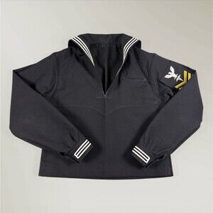 Vtg US Navy Crackerjack Jumper Top Petty Officer Uniform Wool Sailor Sz Med READ